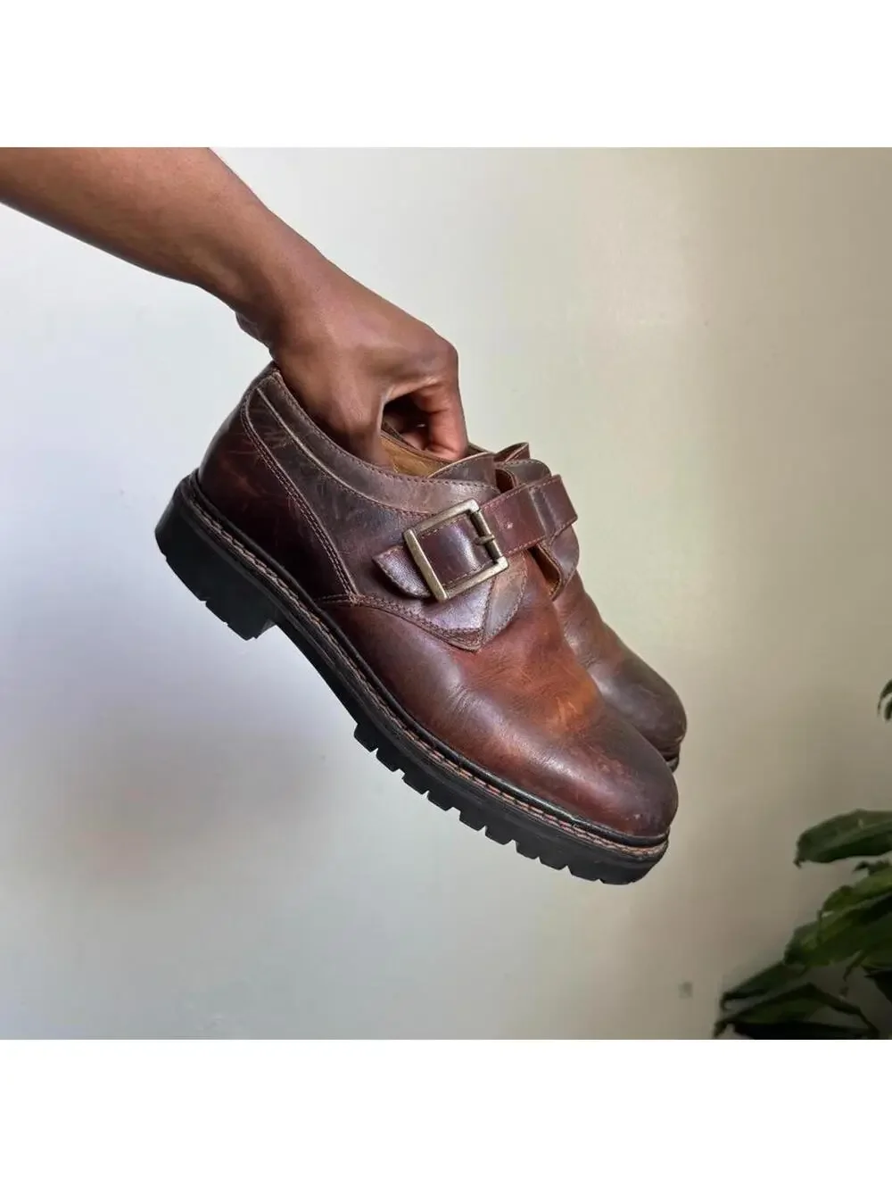 Vintage 90s Chunky Monk Strap loafers – Made in Italy men’s US 8 women’s US 10